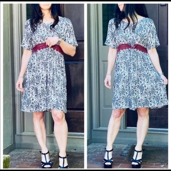 NWT Boho Floral Open Back Dress | High-End Boutique | Sz S $148 - Picture 2 of 7